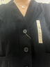 無(wú)印良品（MUJI）女式 水洗米蘭諾羅紋針織 V領(lǐng)開(kāi)衫長(cháng)袖女外套春款  BA1OPA4S 黑色 L 165/88A 曬單實(shí)拍圖