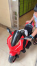 HKDA兒童電動(dòng)摩托車玩具3-12歲超大款杜卡迪可坐雙人可騎充電玩具車 紅色標(biāo)配+腳踩加速小電 曬單實(shí)拍圖