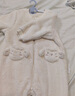 戴維貝拉（DAVE＆BELLA）滿月寶寶連體衣嬰幼兒保暖爬爬服牛奶絨小童衣服冬裝新款女寶睡衣 米白【現(xiàn)貨】 80cm （建議身高73-80cm） 曬單實(shí)拍圖
