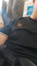 FALAMONE法萊阿瑪尼桑蠶絲短袖t恤男夏季半袖圓領體恤刺時尚繡男裝 13030黑色 3XL 185【建議175-190斤】 曬單實拍圖