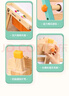 得力（deli）可升降木質(zhì)兒童畫(huà)板畫(huà)架黑板白板帶畫(huà)卷套裝玩具生日禮物MF501 曬單實(shí)拍圖