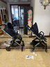 elittile逸樂(lè )途嬰兒車(chē)0-3歲折疊可坐可躺帶減震高景觀(guān)遛娃車(chē)EMUpro靛藍 曬單實(shí)拍圖