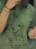 優(yōu)衣庫男裝女裝情侶UT Pokémon印花短袖T恤寶可夢480349 53 草綠色 XL /180/108B 曬單實(shí)拍圖
