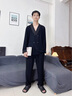 軒靚新中式睡衣男士春秋季棉款長(cháng)袖2025新款大碼高級感家居服套裝 74409賓利黑 L 建議體重110-140斤 曬單實(shí)拍圖