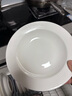 傳旗陶瓷盤螺紋草帽盤8.5英寸中式餐盤菜盤酒店商用微波爐可用4只裝 曬單實拍圖