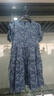 SUSTYLE奢侈高端品牌女裝高檔印花連衣裙2025新款女裝夏季氣質(zhì)收腰遮肚子 藏青色 M 曬單實(shí)拍圖