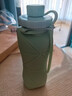 時(shí)鳥(niǎo)折疊水杯大容量戶(hù)外旅行運動(dòng)便攜硅膠水杯耐高溫食品級伸縮折疊杯 食品級硅膠耐熱100度-【綠色600ml】 曬單實(shí)拍圖