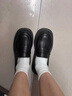 靖話(huà)軟底樂(lè )福鞋女25年秋季新款英倫風(fēng)小皮鞋百搭配裙子皮鞋一腳蹬單鞋 黑色 37 (235mm) 曬單實(shí)拍圖