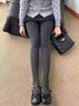 貓人【提臀顯瘦】女士打底褲女加厚保暖高腰連褲襪配裙子外穿秋冬灰色 曬單實(shí)拍圖