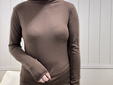 婷美保暖內(nèi)衣女款羊毛發(fā)熱肌底衣半高領(lǐng)打底秋衣超薄美膚修身保暖上衣 清冷白 【玻尿酸養(yǎng)膚】主圖款 L 【建議重110-140斤】 曬單實拍圖