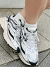 特步小巴斯克2代休閑鞋女鞋舒適潮流百搭厚底復古跑鞋老爹鞋運動(dòng)鞋女 月石灰-女 37 曬單實(shí)拍圖