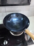章丘鐵鍋正宗手工鍛打鐵鍋無(wú)涂層物理不粘鍋炒鍋老式家用炒菜鍋廚具輕音 標準版古法烤藍（已干燒） 32cm 曬單實(shí)拍圖