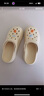 名創(chuàng  )優(yōu)品（MINISO）洞洞鞋男女夏季外穿涼鞋防滑厚底踩屎感包頭涼拖鞋 卡其+海洋星星 曬單實(shí)拍圖