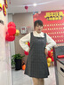 紫涵（ZIHAN）紫涵長(cháng)袖飄帶襯衫無(wú)袖背心a字短裙內外兩件套裝裙女2025秋季新款 灰格 L 曬單實(shí)拍圖