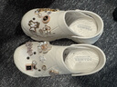 斯凱奇（Skechers）洞洞鞋女外穿高級(jí)感夏季輕質(zhì)休閑塑模涼鞋 白色/WHT 36 曬單實(shí)拍圖