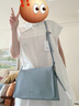 芙拉（FURLA）【限時(shí)優(yōu)惠】OFELIA牛皮中號(hào)女士簡約百搭大氣單肩斜挎包通勤包 卷云藍(lán) M 曬單實(shí)拍圖