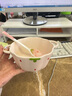 少女心草莓雙耳碗勺湯碗沙拉碗飯碗家用碗高顏值年輕人釉下彩餐具 雙耳碗隨機（1碗1勺） 曬單實(shí)拍圖