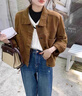矜持范外套女短外套女士春秋裝2025年春裝新款夾克休閑小個子洋 卡其色 L 建議100-115斤 曬單實拍圖