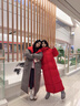 超長(cháng)款到腳踝新年紅羽絨服女2025冬季加厚保暖可兩面穿白鴨絨外套 灰色拼紅色 【可兩面穿】 S 曬單實(shí)拍圖