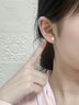 唯一（Winy）999純銀耳釘送老婆生日七夕情人節(jié)禮物女生顯氣質(zhì)高級(jí)感耳環(huán)飾 曬單實(shí)拍圖