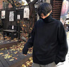 杜小閑保暖高領針織毛衣男士秋冬季加厚寬松大碼上衣服加絨慵懶風打底衫 A001-MY102 黑色 XL [建議120-140斤] 曬單實拍圖