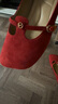 萊爾斯丹金靖同款羊皮粗跟紅色復古瑪麗珍單鞋女6T34502 波爾多紅 RDS 36 曬單實(shí)拍圖
