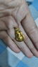 VARUS古法黃金葫蘆吊墜女999足金旋轉葫蘆轉運福祿純金項鏈編繩掛墜男 【不可旋轉】葫蘆吊墜+金珠/約1.8g 曬單實(shí)拍圖
