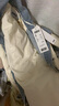 森馬（Semir）羽絨服女中長(cháng)款防潑水拼接牛仔潮酷個(gè)性冬抗靜電寬松輕薄外套 奶白（白鴨絨）10501 S 曬單實(shí)拍圖