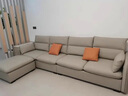 善臣新款出租房沙發(fā)意式輕奢客廳沙發(fā)小戶(hù)型出租屋簡(jiǎn)易沙發(fā)貴妃組合 科技布深灰色+橙色【海綿款】 【全長(cháng)】大三+貴妃 2.4m 曬單實(shí)拍圖
