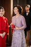 紫魅俏2025年春夏季新款短袖媽媽裝連衣裙女收腰軟紗修身顯瘦蕾絲兩件套 外套+短袖裙子..套裝 L (建議100-110斤) 曬單實(shí)拍圖