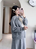 革曼孕婦裝套裝秋季2025新款時(shí)尚外套毛衣上衣秋冬款顯瘦半身裙兩件套 深灰套裝 XL 曬單實(shí)拍圖