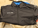卡爾美（KELME）運動(dòng)外套男風(fēng)雨衣防潑水防風(fēng)衣男女連帽足球訓練外套 黑色 XL  曬單實(shí)拍圖