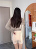 蘭繆內(nèi)褲女假屁股無(wú)痕提臀褲自然款婚紗美臀墊翹臀神器高腰收腹褲 黑色+膚色 S 參考70-90斤 曬單實(shí)拍圖
