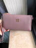 BEEGUCI頭層牛皮手拿包女包包2025新款手機零錢(qián)包長(cháng)媽媽氣質(zhì)斜挎小包真皮 藕紫色 曬單實(shí)拍圖