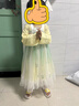 巴拉巴拉童裝女童漢服國風(fēng)連衣裙春秋寶寶襦裙演出服兒童裙子 黃綠色00334 110 曬單實(shí)拍圖