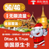 泰國電話卡7/10天5G/4G手機上網(wǎng)卡happy&true卡無限流量泰國通用 郵寄 7天無限流量 曬單實拍圖
