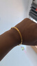 中國黃金（CHINA GOLD）足金999吉言暴富黃金手鐲窄版鐲子3D送女朋友老婆生日禮物 凈金重約 7.7g 56# 曬單實(shí)拍圖