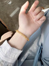 COISE銀手鐲女?huà)寢屍呦ΧY物和田碧玉925銀鐲子彩金鐲子復古手環(huán)首飾 和田玉銀手鐲白玉鐲子 彩金鐲子 曬單實(shí)拍圖