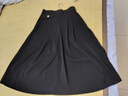 初申春秋半身裙女斜插袋顯瘦設計感通勤氣質(zhì)垂感壓褶A字裙S143B2005 曬單實(shí)拍圖