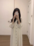 革曼孕婦裝套裝秋季2025法式寬松時(shí)尚減齡裙子春秋新款長(cháng)袖孕婦連衣裙 杏色連衣裙 XL 曬單實(shí)拍圖