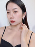 翠奢緣四葉草耳環(huán)女氣質(zhì)輕奢珍珠時(shí)尚耳墜七夕情人節生日禮物送女友老婆 白金色 曬單實(shí)拍圖