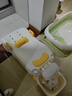 盟石兒童洗頭躺椅寶寶洗頭神器小孩嬰兒3-10歲可折疊家用洗頭椅洗頭床 黃【可拉伸PU頭枕】 曬單實(shí)拍圖