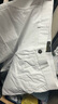 男士短褲夏季棉質(zhì)運(yùn)動(dòng)透氣三四分褲純色休閑直筒大褲衩西裝短褲男 白色 34 曬單實(shí)拍圖
