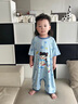G.DUCKKIDS莫代爾兒童連體睡衣夏季薄款男童短袖寶寶睡袋中小童男孩家居服 米色 90 建議寶寶10-12公斤 24-36個月 曬單實拍圖