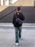JEEP磁吸扣單肩斜挎包男士大容量機能胸包通勤機車(chē)騎行運動(dòng)休閑郵差包 黑武士【快拆磁吸+多隔層】 曬單實(shí)拍圖