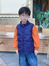 雅鹿兒童羽絨馬甲背心外穿男童女童寶寶中大童輕薄羽絨服秋冬內(nèi)膽馬夾 深藍(lán) 120 曬單實拍圖