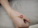 胖東來(lái)品質(zhì)南紅吊墜女天然冰飄瑪瑙荔枝凍項鏈感鎖骨鏈保山單珠頸 歡顏925純銀鍍金扣頭+鍍金鏈子 曬單實(shí)拍圖