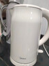 美的（Midea）2L大容量電熱水壺 1800W家用快速沸騰電水壺燒水壺 不銹鋼無(wú)縫內膽雙層防燙熱水壺 2L 【304不銹鋼】 曬單實(shí)拍圖