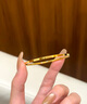 別情黃金金豆豆手鐲女新款足金999時(shí)尚小眾設計簡(jiǎn)約生日禮物送女友 黃金素圈手鐲寬約2mm*56/金約3.左右 曬單實(shí)拍圖