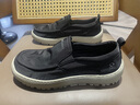 夢(mèng)特嬌板鞋男鞋春季新款薄款透氣一腳蹬帆布鞋男軟底輕便防滑運動(dòng)休閑鞋 黑色 【標準皮鞋碼】 41 曬單實(shí)拍圖